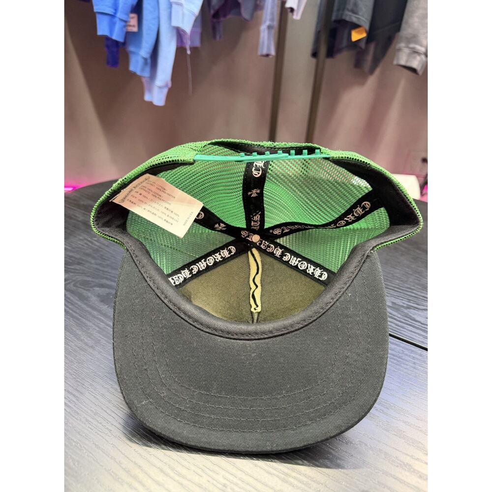 Chrome Hearts CH Hollywood Green Trucker Hat - Picture 5 of 10